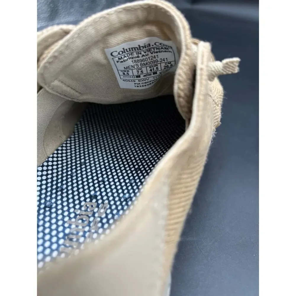 Columbia Bahama Vent Men's Laced Boat Deck Shoes Beige SIZE 8.5 #100